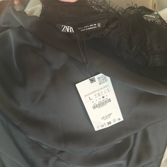 New with Tags, Black Zara slip dress - Picture 2 of 2